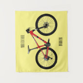 Tenture Illustration de la bande dessinée de vélo (Devant)