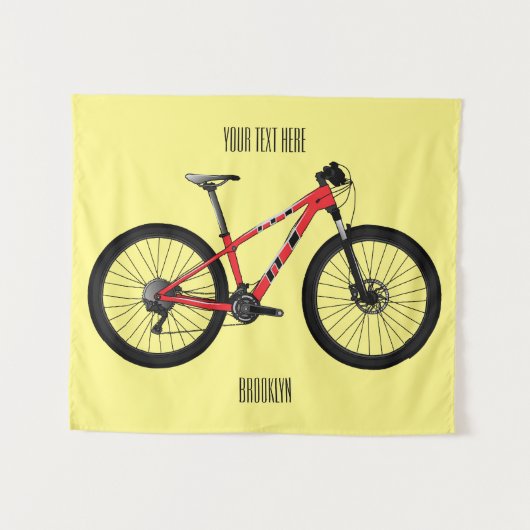Tenture Illustration de la bande dessinée de vélo (Devant (Horizontal))