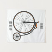Tenture Illustration de la bande dessinée de vélo à grande (Devant (Horizontal))