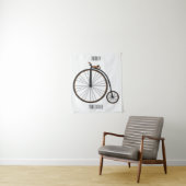 Tenture Illustration de la bande dessinée de vélo à grande (En situation)