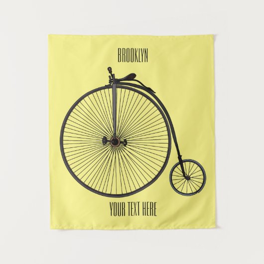 Tenture Illustration de la bande dessinée de vélo à grande (Devant)