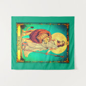 Tenture Illustration de la carte Tarot, force (Devant (Horizontal))