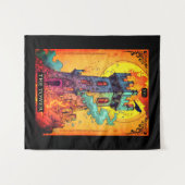 Tenture Illustration de la carte Tarot, la tour (Devant (Horizontal))