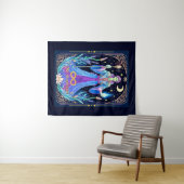 Tenture Illustration de la carte Tarot, le magicien (En situation (horizontale))