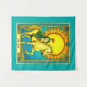Tenture Illustration de la carte Tarot, Le Soleil (Devant (Horizontal))