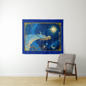 Tenture Illustration de la carte Tarot, l'étoile (En situation (horizontale))