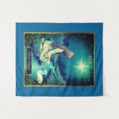 Tenture Illustration de la carte Tarot, l'étoile (Devant (Horizontal))