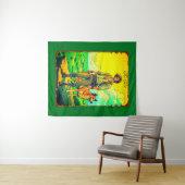 Tenture Illustration de la carte Tarot, l'idiot (En situation (horizontale))