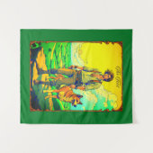 Tenture Illustration de la carte Tarot, l'idiot (Devant (Horizontal))