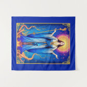 Tenture Illustration de la carte Tarot, reine des baguette (Devant (Horizontal))