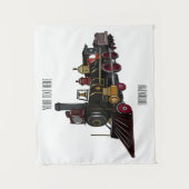 Tenture Illustration de la locomotive à vapeur (Devant)