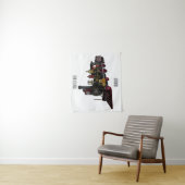 Tenture Illustration de la locomotive à vapeur (En situation)