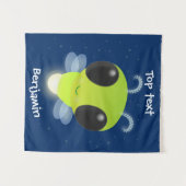 Tenture Illustration de la luciole vert mou (Devant (Horizontal))