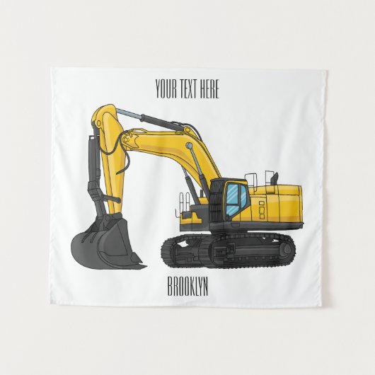 Tenture Illustration de la pelle Crawler (Devant (Horizontal))