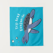 Tenture Illustration de la petite tortue de mer (Devant)