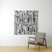 Tenture Illustration de la ville Skyscraper, isométrique t (En situation)