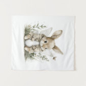 Tenture Illustration de lapin fée à l'aquarelle douce (Devant (Horizontal))