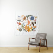 Tenture Illustration de l'aquarelle des champignons de la  (En situation (horizontale))