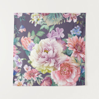 Tenture Illustration de l'aquarelle des fleurs. Coloris aq