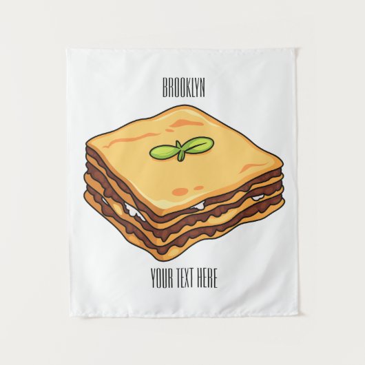 Tenture Illustration de Lasagna (Devant)