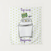 Tenture Illustration de lave-linge mignonne (Devant)