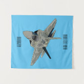 Tenture Illustration de l'avion de chasse (Devant (Horizontal))