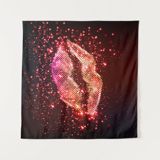 Tenture Illustration de lèvres modifiable : Conception gra (Devant (Horizontal))