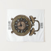 Tenture Illustration de l'horloge d'alarme (Devant (Horizontal))