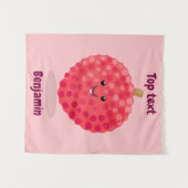 Tenture Illustration de litchee rose mignon (Devant (Horizontal))