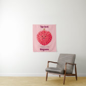 Tenture Illustration de litchee rose mignon (En situation)
