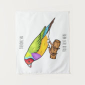 Tenture Illustration de l'oiseau de taille gouldienne (Devant)