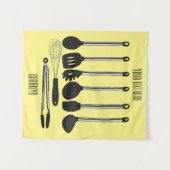 Tenture Illustration de l'ustensile de cuisine (Devant (Horizontal))