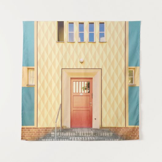 Tenture Illustration de maison jaune (Devant)