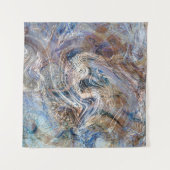 Tenture Illustration de marbrure de fluide gris-bleu (Devant (Horizontal))