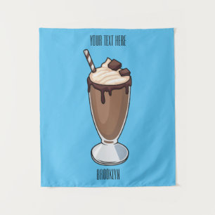 Tenture Illustration de milk-shake au chocolat