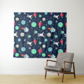 Tenture illustration de motif spatial (En situation (horizontale))