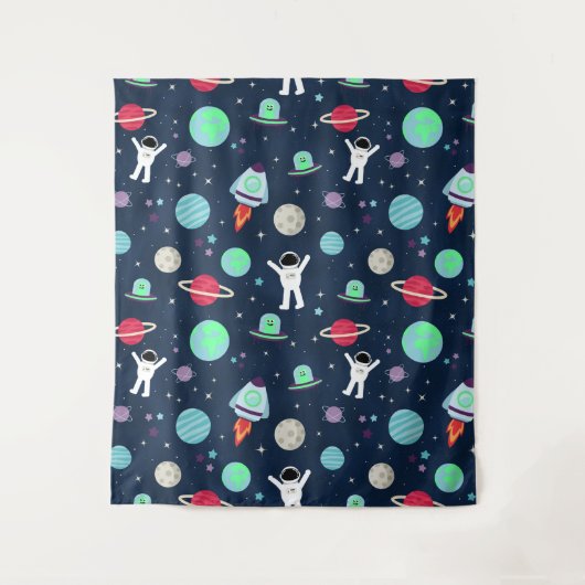 Tenture illustration de motif spatial (Devant)