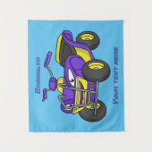 Tenture Illustration de moto Purple Quad (Devant)