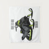 Tenture Illustration de motoneige (Devant)