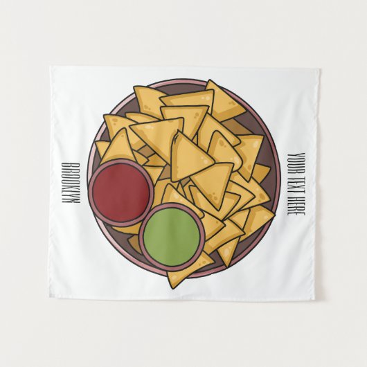 Tenture Illustration de Nachos (Devant (Horizontal))
