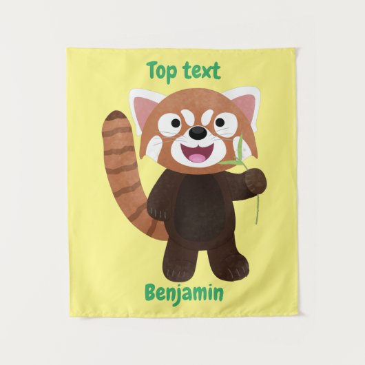 Tenture Illustration de panda rouge mignon (Devant)