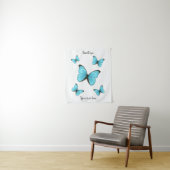 Tenture Illustration de papillons Morpho (En situation)