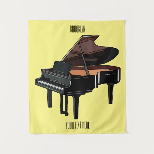 Tenture Illustration de piano (Devant)