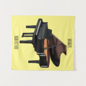 Tenture Illustration de piano (Devant (Horizontal))