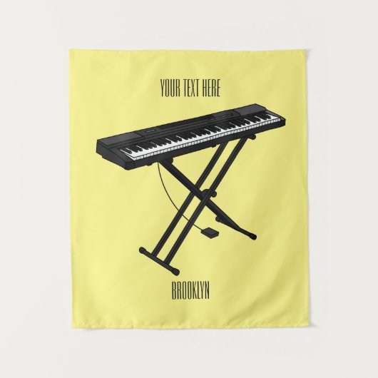 Tenture Illustration de piano clavier (Devant)