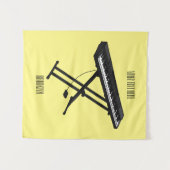 Tenture Illustration de piano clavier (Devant (Horizontal))