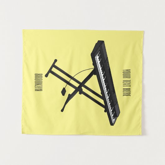 Tenture Illustration de piano clavier (Devant (Horizontal))