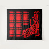 Tenture Illustration de pistolet tribal (Devant (Horizontal))