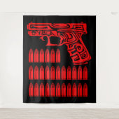 Tenture Illustration de pistolet tribal (Devant)