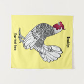 Tenture Illustration de poulet Sebright (Devant (Horizontal))